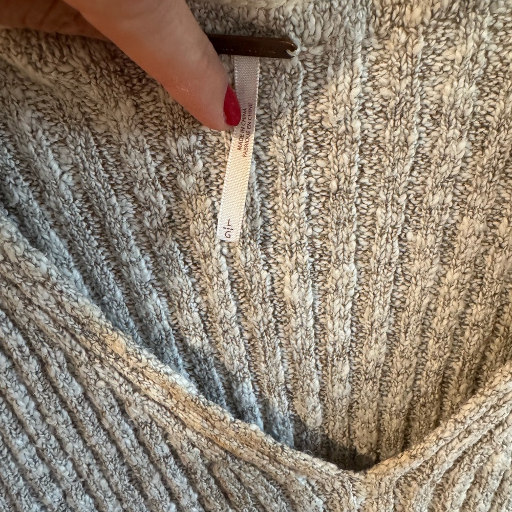 Free People Gray Ribbed Knit Tank Top - Picture 3 of 3